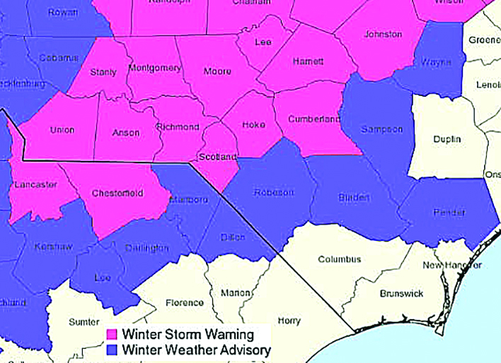 Winter weather that threatens Carolinas seems to spare TLC – Tabor ...